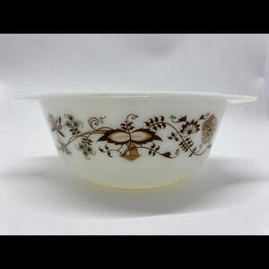 Small Brown Floral Vine Pyrex Casserole